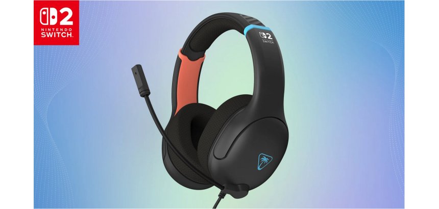 Turtle Beach Airlite Fit Charcoal Black Wired Gaming Headset Officially Licensed for Nintendo Switch 2 and Nintendo Switch, and Nintendo Switch OLED – Flip-to-Mute Mic, Over-Ear Premium Comfort