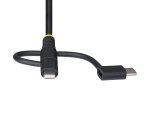 StarTech.com Câble de Charge USB de 1m Robuste, USB vers Lightning/Micro-USB/USB-C, Certifié Apple MFi, Gaine en Aramide, Cordon de Charge USB Universel 3-en-1 pour iPhone/iPad/Android