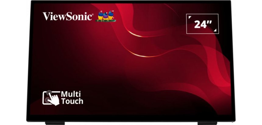 Viewsonic TD2465 pantalla de señalización Panel plano interactivo 61 cm (24") LED 250 cd / m² Full HD Negro Pantalla táctil