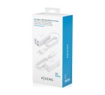 AISENS Cargador Sobremesa GaN 100W, 3x USB-C PD3.0 QC4.0 QC5.0, 1x USB-A QC3.0, Blanco