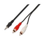 AISENS A128-0147 cable de audio 1,5 m 3,5mm 2 x RCA Negro