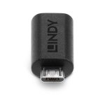 Lindy 41903 adattatore per inversione del genere dei cavi USB Type C USB Type Micro-B Nero