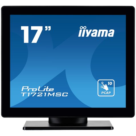 iiyama ProLite T1721MSC-B2 computer monitor 43,2 cm (17") 1280 x 1024 Pixels SXGA LED Touchscreen Tafelblad Zwart