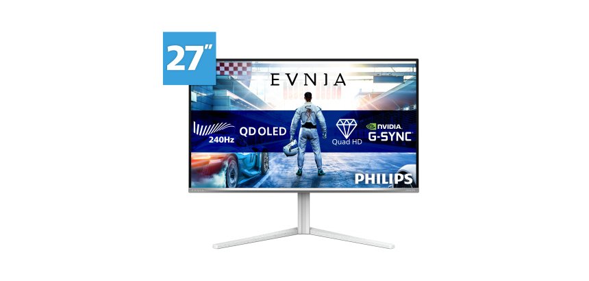 Philips Evnia 6000 27M2N6501L/00 écran plat de PC 67,3 cm (26.5") 2560 x 1440 pixels Quad HD QD-OLED Blanc