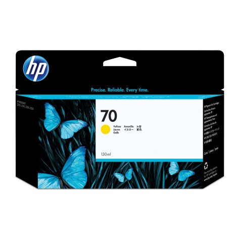 HP 70 cartouche d'encre DesignJet jaune, 130 ml