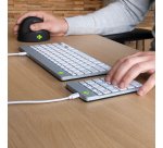 R-Go Tools Clavier R-Go Numpad Break, clavier numérique ergonomique avec logiciel de pause, filaire, blanc