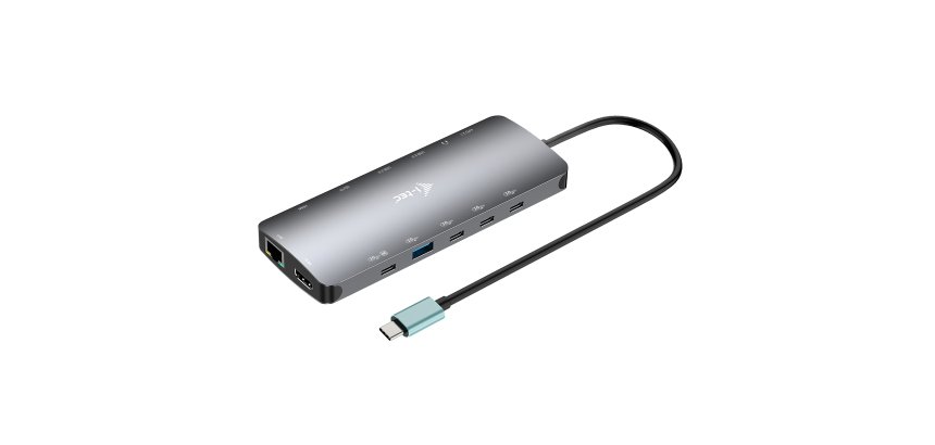 i-tec Metal USB-C Nano 3x Display Dock, 2x HDMI 1x USB-C video + Power Delivery 140W