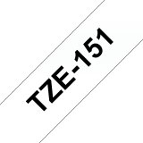 Ruban pour PTOUCH laminé Noir/transparent 24mmx8m TZE151