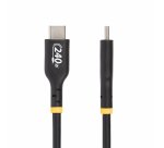 StarTech.com Cavo di Ricarica USB-C da 2m, cavo USB-C certificato USB-IF, 240W PD EPR, cavo trasferimento dati USB 2.0 Tipo-C per laptop, rivestimento in TPE, M/M