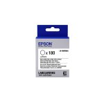 Epson LK-8WBWAA - Etiquettes prédécoupées Rondes - Noir sur Blanc - Diam. 25 mm (180 étiquettes)
