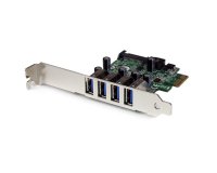 StarTech.com Adattatore scheda controller PCI Express PCIe SuperSpeed USB 3.0 (5Gbps) a 4 porte con UASP - Alimentazione SATA