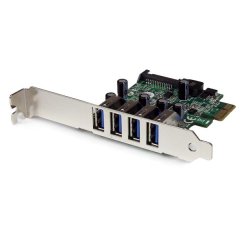 StarTech.com Adattatore scheda controller PCI Express PCIe SuperSpeed USB 3.0 (5Gbps) a 4 porte con UASP - Alimentazione SATA