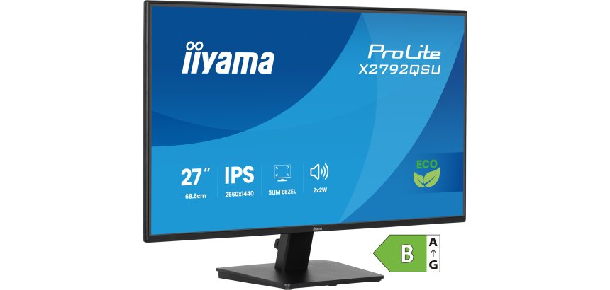 iiyama ProLite X2792QSU-B1 PC flat screen 68.6 cm (27") 2560 x 1440 pixels Quad HD LED Black