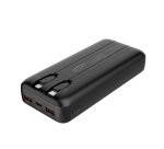 CoolBox POWERBANK DP20 20000MAH LCD+CABLES INTEGRADOS USB-C+LIGHTING NEGRO CARGA RAPIDA