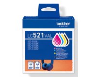 Brother LC521VAL cartuccia d'inchiostro 4 pz Originale Nero, Ciano, Magenta, Giallo
