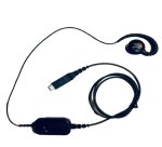 Zebra USB-C Wired Headset for PTT + VoIP w/ rotating ear piece for right/left ear wearing. Includes built Auriculares Alámbrico gancho de oreja Oficina/Centro de llamadas USB Tipo C Negro