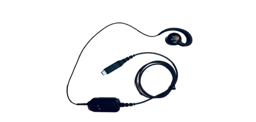 Zebra USB-C Wired Headset for PTT + VoIP w/ rotating ear piece for right/left ear wearing. Includes built Auriculares Alámbrico gancho de oreja Oficina/Centro de llamadas USB Tipo C Negro