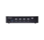 StarTech.com Switch KVM DisplayPort 4 Ports - 8K 60H/4K 144Hz, Écran Unique, DisplayPort 1.4, 2 Ports USB 3.0, 4x USB 2.0 HID, Commutateur KVM, Commutation par Bouton-Poussoir, Conforme TAA - Indépendant de l'OS