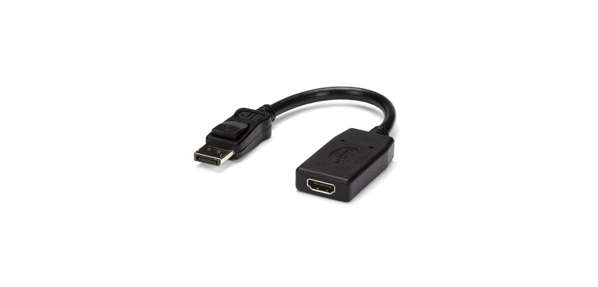 StarTech.com Adaptador DisplayPort a HDMI - Conversor de Vídeo DP a HDMI - 1080p - con Certificación VESA - Convertidor Pasivo Dongle DP a Monitor/Projector HDMI con Conector DP con Pestillo