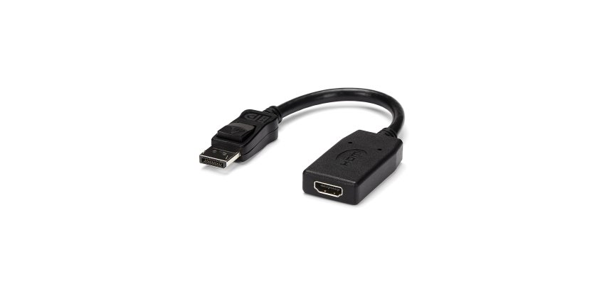 StarTech.com DisplayPort to HDMI Adapter - DP to HDMI Adapter/Video Converter - 1080p - VESA Certified - DP to HDMI Monitor/Display/Projector Adapter Dongle - Passive - Latching DP Connector