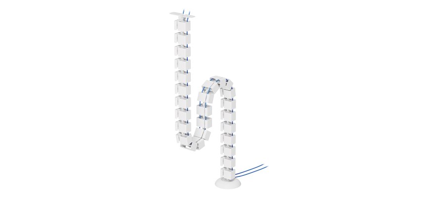 Neomounts ADS06-130WH Organizador vertebral de cables - fijación con tornillos - universal