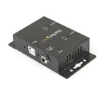 StarTech.com 2 Port Industrial Wall Mountable USB to Serial Adapter Hub with DIN Rail Clips - TAA