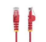 StarTech.com Câble Ethernet CAT6 Rouge Fin de 7m, Sans Accroc, 100W PoE, UTP, LSZH, Fil de Cuivre Pur 28AWG, Cordon Patch Réseau RJ45 avec Serre-Câble, Contrôlé Fluke