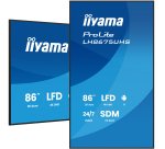 iiyama LH8675UHS-B2AG Écran d'affichage dynamique Écran plat de signalisation numérique 2,17 m (85.6") LCD Wifi 500 cd/m² 4K Ultra HD Noir Intégré dans le processeur Android 11 24/7