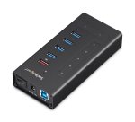 StarTech.com 7 Port USB C Hub - USB Type-C to 2x USB-C/5x USB-A - Commercial Metal USB 3.0 Hub - SuperSpeed USB 3.2 Gen 1 (5Gbps) - Self Powered - BC 1.2 Fast Charge - Mountable/Rugged