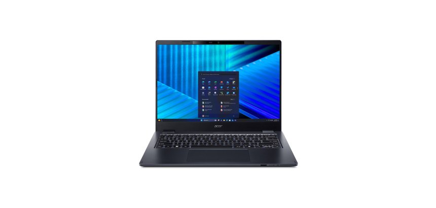 Acer TravelMate P4 TMP414-55-TCO-510W Intel Core Ultra 5 225U Ordinateur portable 35,6 cm (14") WUXGA 16 Go DDR5-SDRAM 512 Go SSD Wi-Fi 7 (802.11be) Windows 11 Pro Bleu