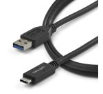 StarTech.com 1m USB-A naar USB-C Laadkabel, USB 10Gbps, Charge & Sync, 3A, USB-IF Gecertificeerd - Zwarte USB Oplaadkabel