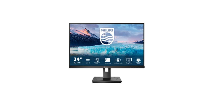Philips S Line 243S1/00 écran plat de PC 60,5 cm (23.8") 1920 x 1080 pixels Full HD LCD Noir