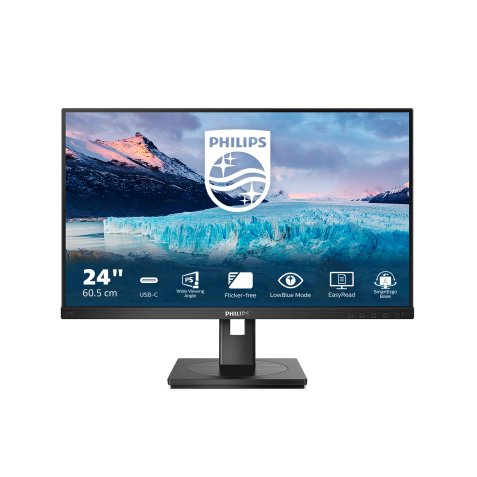 Philips S Line 243S1/00 écran plat de PC 60,5 cm (23.8") 1920 x 1080 pixels Full HD LCD Noir