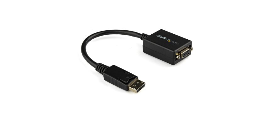 StarTech.com Adaptateur DisplayPort vers VGA - Convertisseur Actif DP à VGA - Vidéo 1080p - Certifié DP - Source DP/DP++ vers Câble Adaptateur Moniteur VGA - Connecteur DP à Verrouillage
