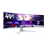 Philips Evnia 8000 49M2C8900L/00 écran plat de PC 124,2 cm (48.9") 5120 x 1440 pixels Dual QHD QD-OLED Blanc