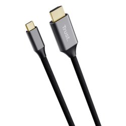 Trust 25630 changeur de genre de câble USB-C HDMI Noir, Argent
