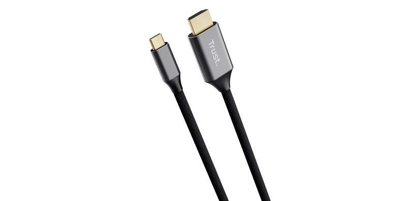 Trust 25630 changeur de genre de câble USB-C HDMI Noir, Argent