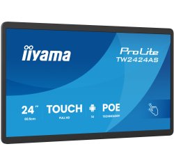 iiyama TW2424AS-B3P Écran d'affichage dynamique Écran plat interactif 60,5 cm (23.8") Wifi 450 cd/m² Full HD Noir Écran tactile Intégré dans le processeur Android 24/7