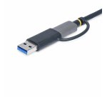 StarTech.com USB 3.0 Multi-Media Memory Card Reader, SD/microSD/CompactFlash Card Reader, Portable USB 5Gbps Card Adapter, External USB-C Card Reader with Attached USB-A Adapter - Works with Any Operating System