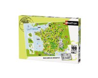 Puzzles carte de france nathan carte de france        illustree 100 pieces