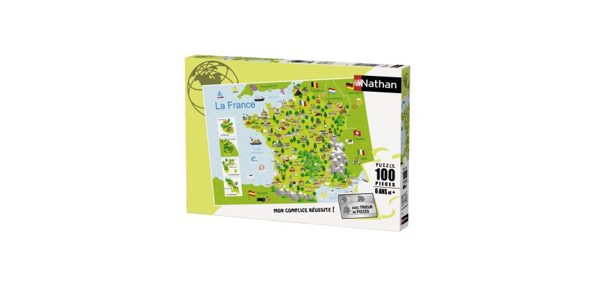 Puzzles carte de france nathan carte de france        illustree 100 pieces
