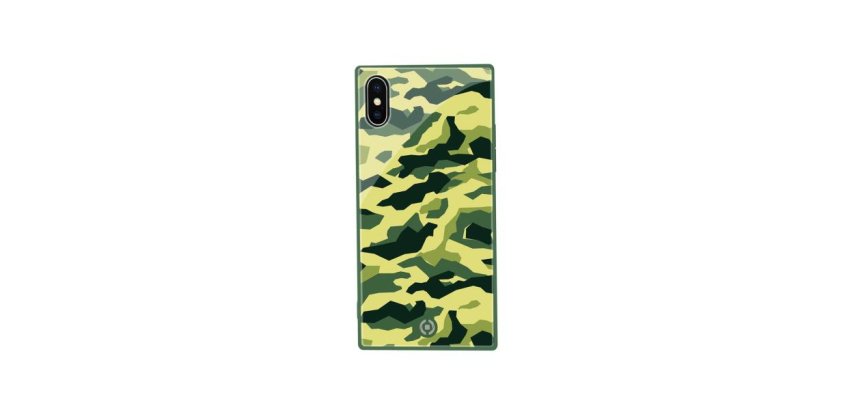 Celly Diamond Square custodia per cellulare 14,7 cm (5.8") Cover Mimetico, Verde