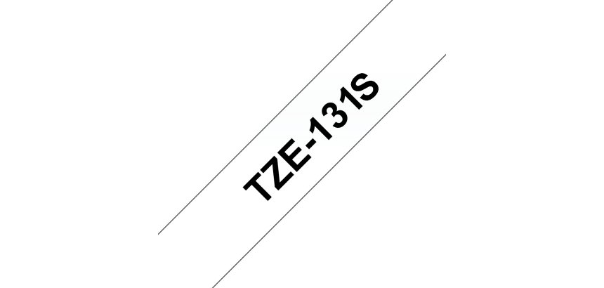 Brother TZe131S nastro per etichettatrice Nero trasparente