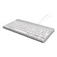 R-Go Tools Clavier ergonomique R-Go Compact Break, clavier compact avec logiciel de pause,AZERTY (FR), Filaire, blanc