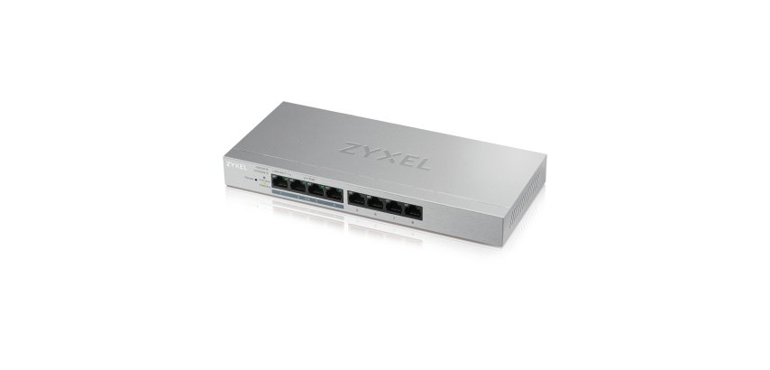Zyxel GS1200-8HP v2 Géré Gigabit Ethernet (10/100/1000) Connexion Ethernet, supportant l'alimentation via ce port (PoE) Gris