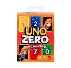Games UNO Zero Card Game for Kid, Adult & Family Nights, Parties & Travel, Includes Deck & Scorecard