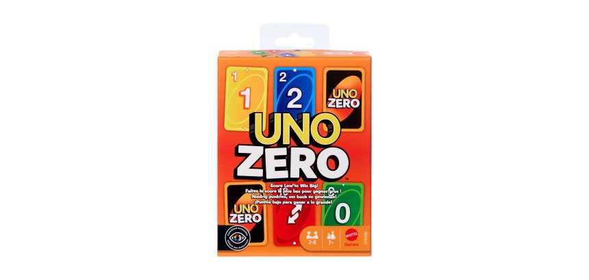 Games UNO Zero Card Game for Kid, Adult & Family Nights, Parties & Travel, Includes Deck & Scorecard