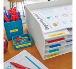 DYMO D1 etiquetas auténticas | impresión negra sobre fondo azul | 9 mm × 7 m | etiquetas autoadhesivas para etiquetadoras LabelManager