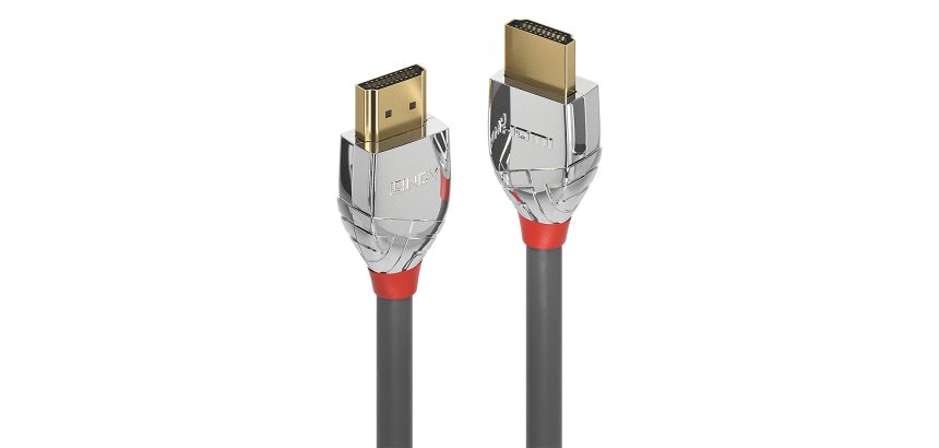 HDMI tipo A (Estándar) cable Lindy 37870, 0,5 m 18 Gbit/s, Negro, Plata