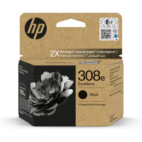 HP 308e Cartouche d’encre authentique Noir EvoMore